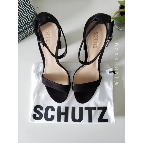 Schutz | NWT &quot;Enida&quot; Suede Block Heel Sandal