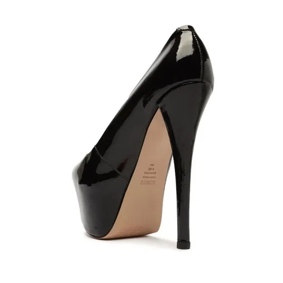 Schutz Zelda Platform Patent Leather Peep Toe Pumps / Shoes Size: 9.5 NIB