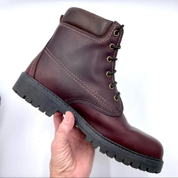 Sebago Drysides Burgundy Brown Waterproof Combat Boot 10