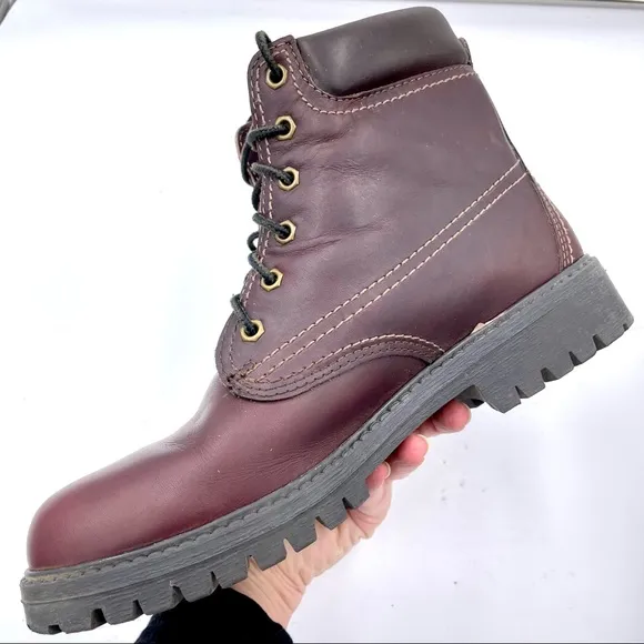 Sebago Drysides Burgundy Brown Waterproof Combat Boot 10