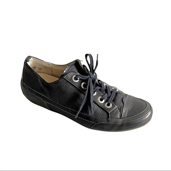 SEMLER SELECT Germany Blue Leather Lace Up Casual Sneaker Walking Shoes 6.5
