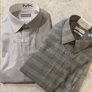 Set of 2 men’s button down dress shirts ! MK &amp; CK