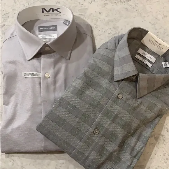 Set of 2 men’s button down dress shirts ! MK &amp; CK