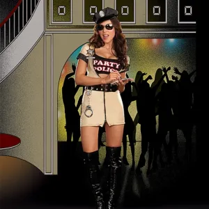 Sexy Party Police Convertible Halloween Costume Cosplay Roleplay