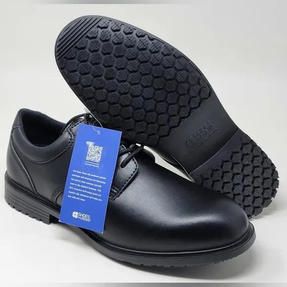 Shoes for Crews Men's Cambridge Slip Resistant Shoes Size 10.5 Wide Black 6006W
