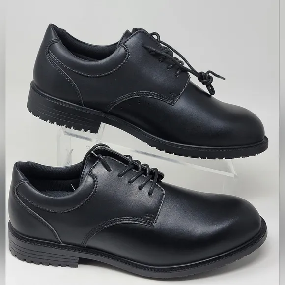 Shoes for Crews Men's Cambridge Slip Resistant Shoes Size 10.5 Wide Black 6006W