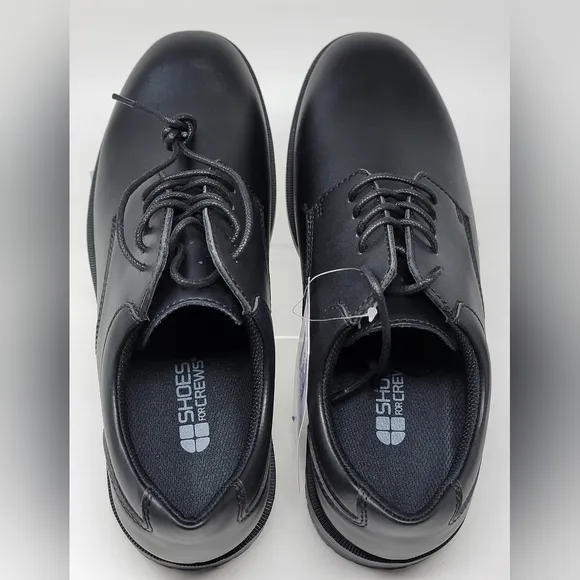 Shoes for Crews Men's Cambridge Slip Resistant Shoes Size 10.5 Wide Black 6006W