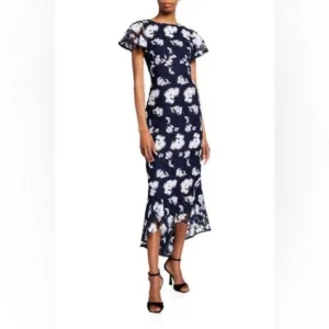 SHOSHANNABlossom Floral Lace High-low Midi Dress