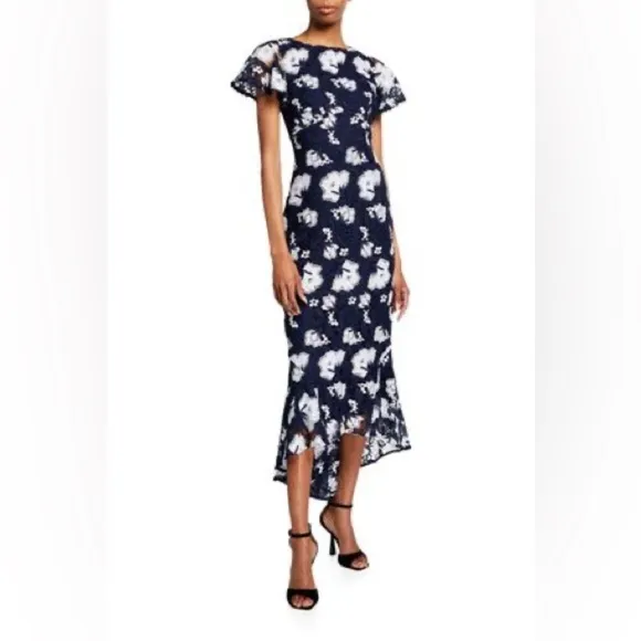 SHOSHANNABlossom Floral Lace High-low Midi Dress