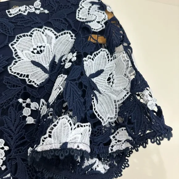 SHOSHANNABlossom Floral Lace High-low Midi Dress