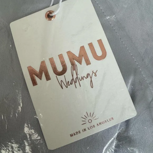 Show Me Your Mumu Samantha Ruffle Wrap Dress Silver Luxe Satin Size 2X NWT