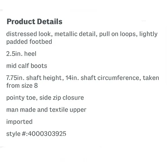 ShuShop Zizi Western Boots 710 Gold Multi Women’s Size 6.5