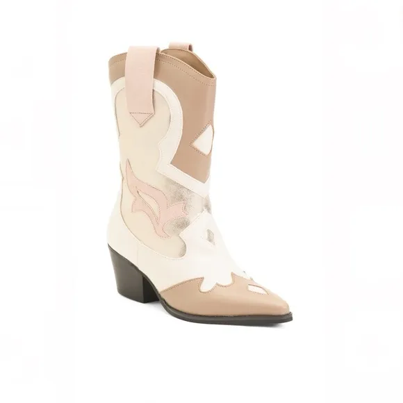 ShuShop Zizi Western Boots 710 Gold Multi Women’s Size 6.5