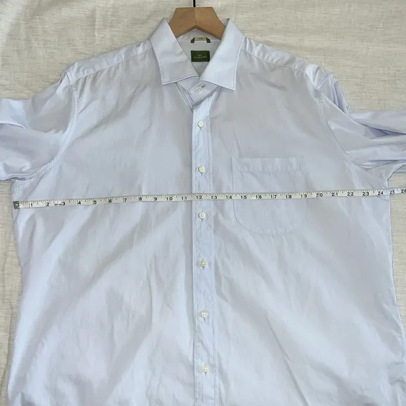 Sid Mashburn Spread Collar Dress Shirt Button Down Slim Size 34 / 17