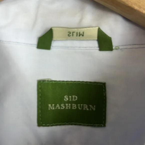 Sid Mashburn Spread Collar Dress Shirt Button Down Slim Size 34 / 17