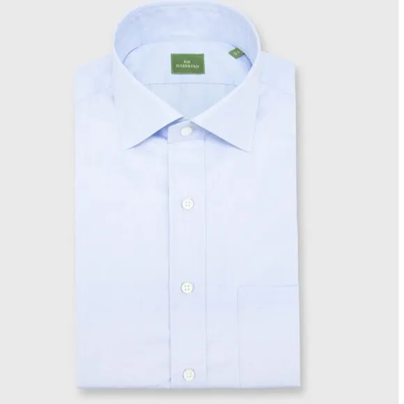 Sid Mashburn Spread Collar Dress Shirt Button Down Slim Size 34 / 17