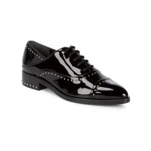 Sigerson Morrison Elinor patent leather studded oxford shoes size 7