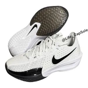 Size 10 Nike Air Zoom GT Cut 3 White Black Basketball Shoes DV2913-102 Mens