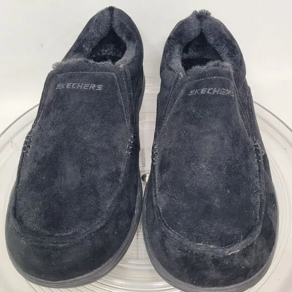 Skechers Expected X Larmen Slippers Shoes Men 12 Relaxed Fit Black Slip On 66445