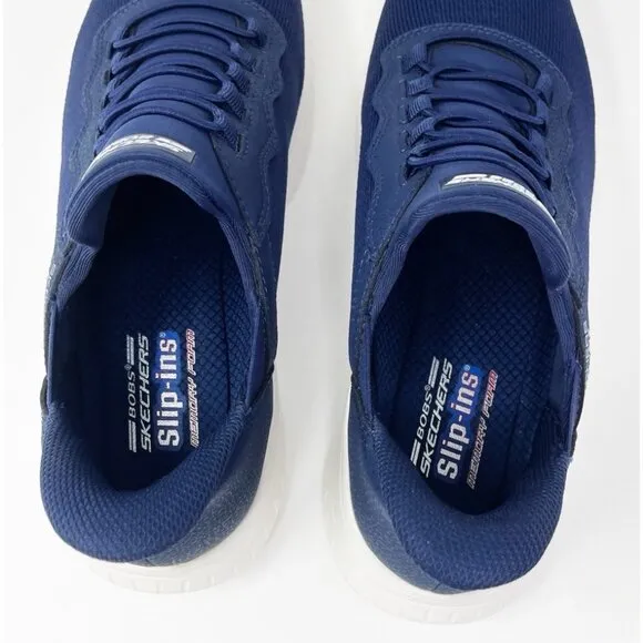Skechers Hands Free Slip-Ins Navy Bobs Sport Squad Chaos Tennis Shoes Size 10