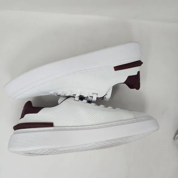 Skechers Mark Nason Shoes Mens 11.5 White Knit Logo Casual Sneakers Lace Up Gym