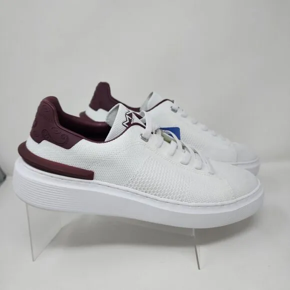 Skechers Mark Nason Shoes Mens 11.5 White Knit Logo Casual Sneakers Lace Up Gym
