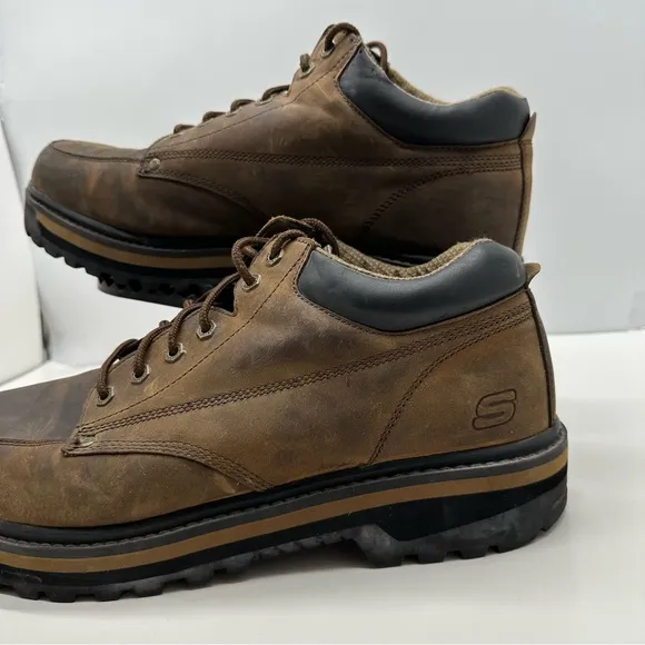 Skechers Mens 16 Mariner Utility Boot 4470EW Leather Chunky Low Y2K Work Shoes