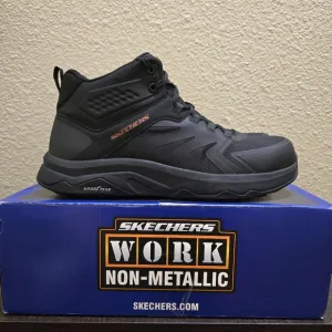 Skechers Men's Comp Toe Work Shoes Speed Flex Trekker Black NWT Size 11.5