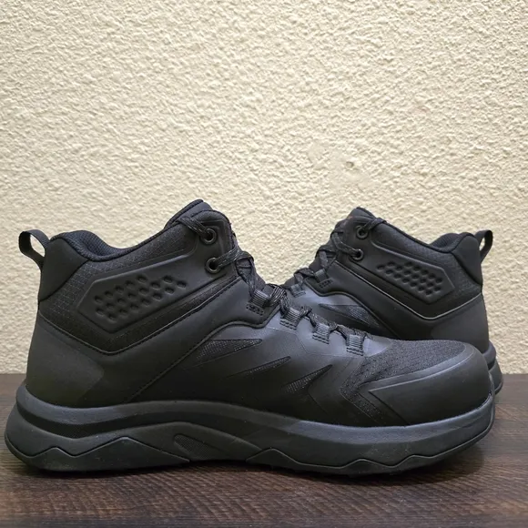 Skechers Men's Comp Toe Work Shoes Speed Flex Trekker Black NWT Size 11.5