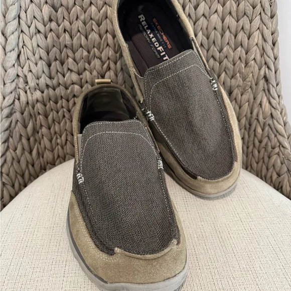 🍍Skechers Men's Relaxed Fit Slip-On Shoes - Brown
