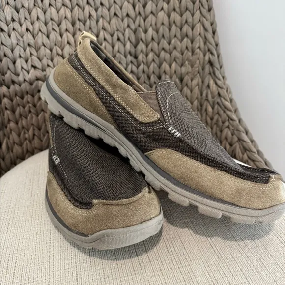 🍍Skechers Men's Relaxed Fit Slip-On Shoes - Brown