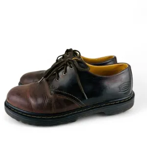 Skechers Oxford Shoes Mens 9 Dk Brown Leather Chunky 7450