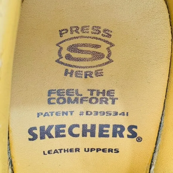 Skechers Oxford Shoes Mens 9 Dk Brown Leather Chunky 7450