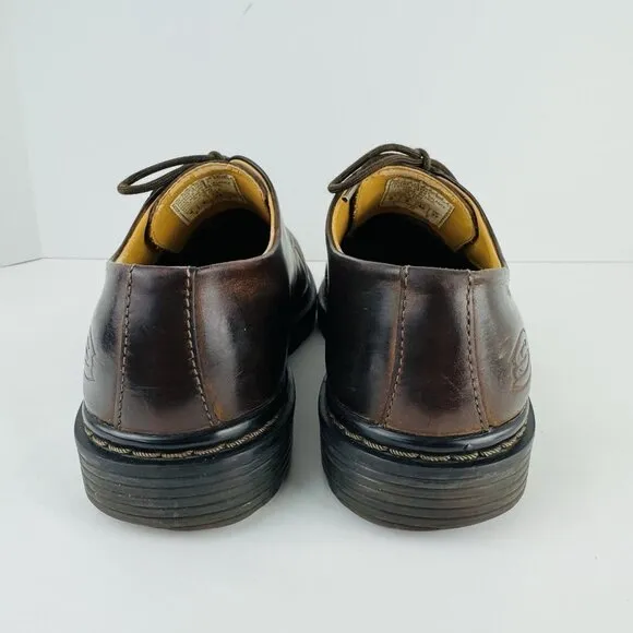 Skechers Oxford Shoes Mens 9 Dk Brown Leather Chunky 7450