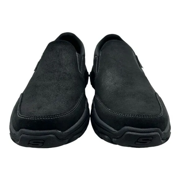 Skechers Respected Calum Shoes Mens 11.5 Black Slip On Relaxed Fit Memory Foam