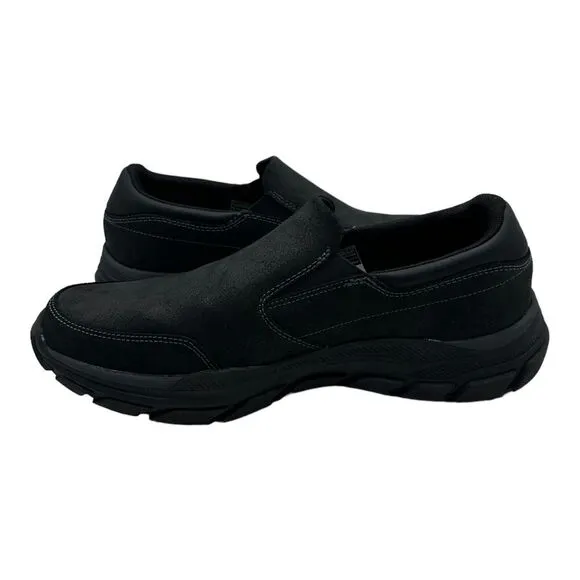 Skechers Respected Calum Shoes Mens 11.5 Black Slip On Relaxed Fit Memory Foam