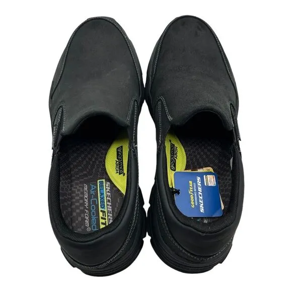 Skechers Respected Calum Shoes Mens 11.5 Black Slip On Relaxed Fit Memory Foam