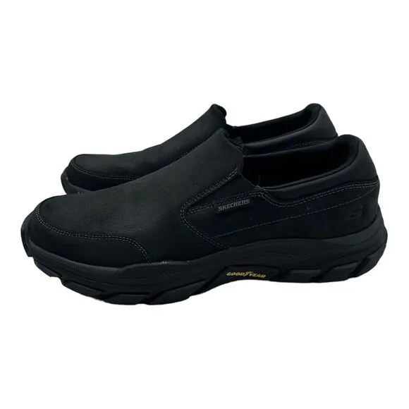 Skechers Respected Calum Shoes Mens 11.5 Black Slip On Relaxed Fit Memory Foam