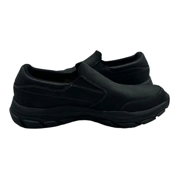 Skechers Respected Calum Shoes Mens 11.5 Black Slip On Relaxed Fit Memory Foam