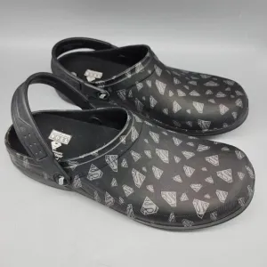 Skechers SUPERMAN Slip On Work Safety Shoes Mens Size 13 Slip Resistant Black