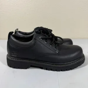 Skechers Tom Cats Black Leather Y2K Chunky Platform Shoes 6618 Men Size 7