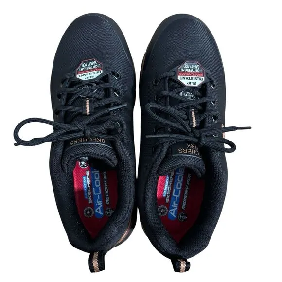 SKECHERS Womens 6.5 Work Shoe Sure Track Chiton Alloy Safety Toe Slip Resistant