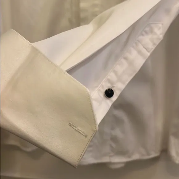 Slim Fit White Cotton Dress Shirt