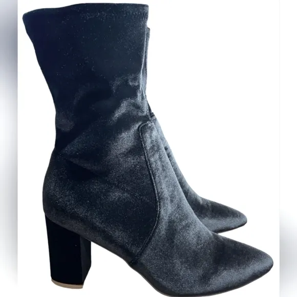SMASH Shoes Womens Black Ankle Boot/ Bootie Rocco Chunky Heel Sz 13 W NIB