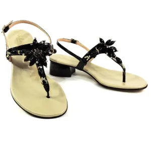 SOFFICE SOGNO 🇮🇹 WOMEN'S BLACK SOFT PATENT LEATHER COMFORT SUMMER SANDALS