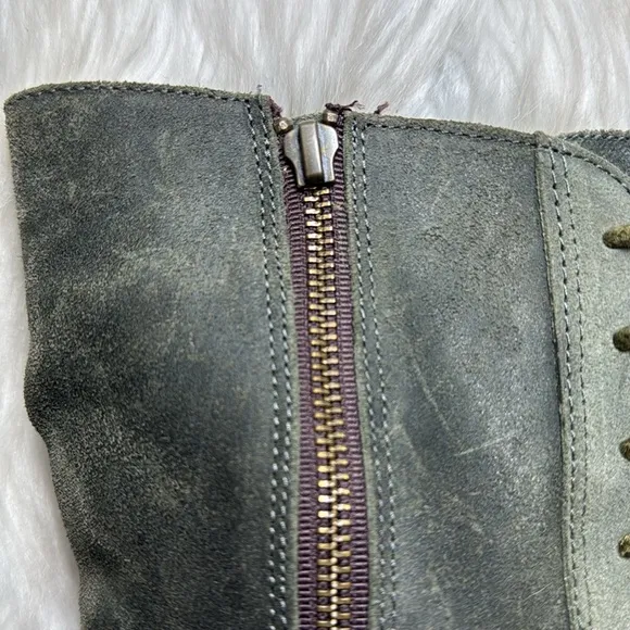 Sofft Aqua Sofft NWT Women's Waterproof Taupe Suede Lace Back Boots Sz 6.5