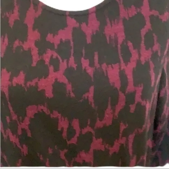 Soma Faux Wrap Plum Black Patterned dress