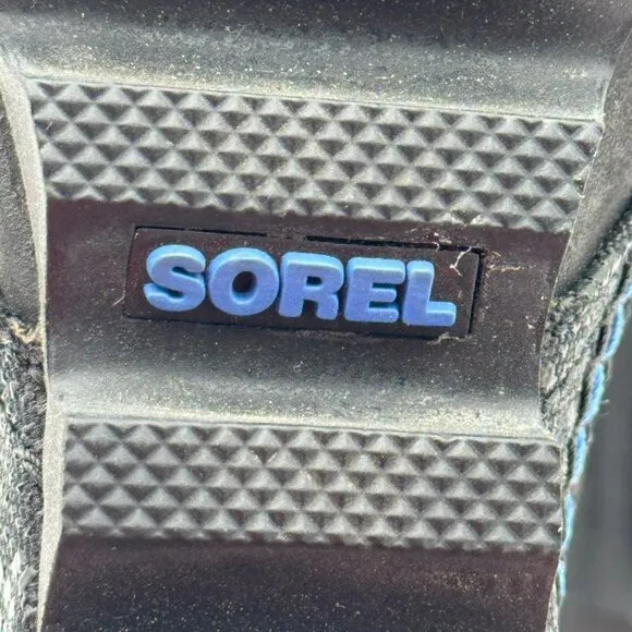 Sorel 1964 Premium Waterproof Snake Print Black Laced Wedge Boots Womens Size 8