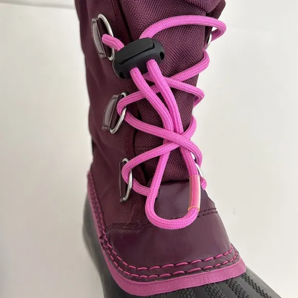 Sorel Black‎ Purple Lined Snow Waterproof Boots Mens Size 4