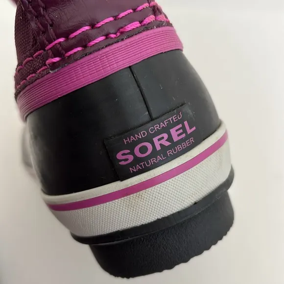 Sorel Black‎ Purple Lined Snow Waterproof Boots Mens Size 4
